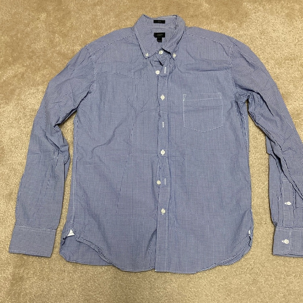 J Crew Button Down Size Medium Slim Checkered